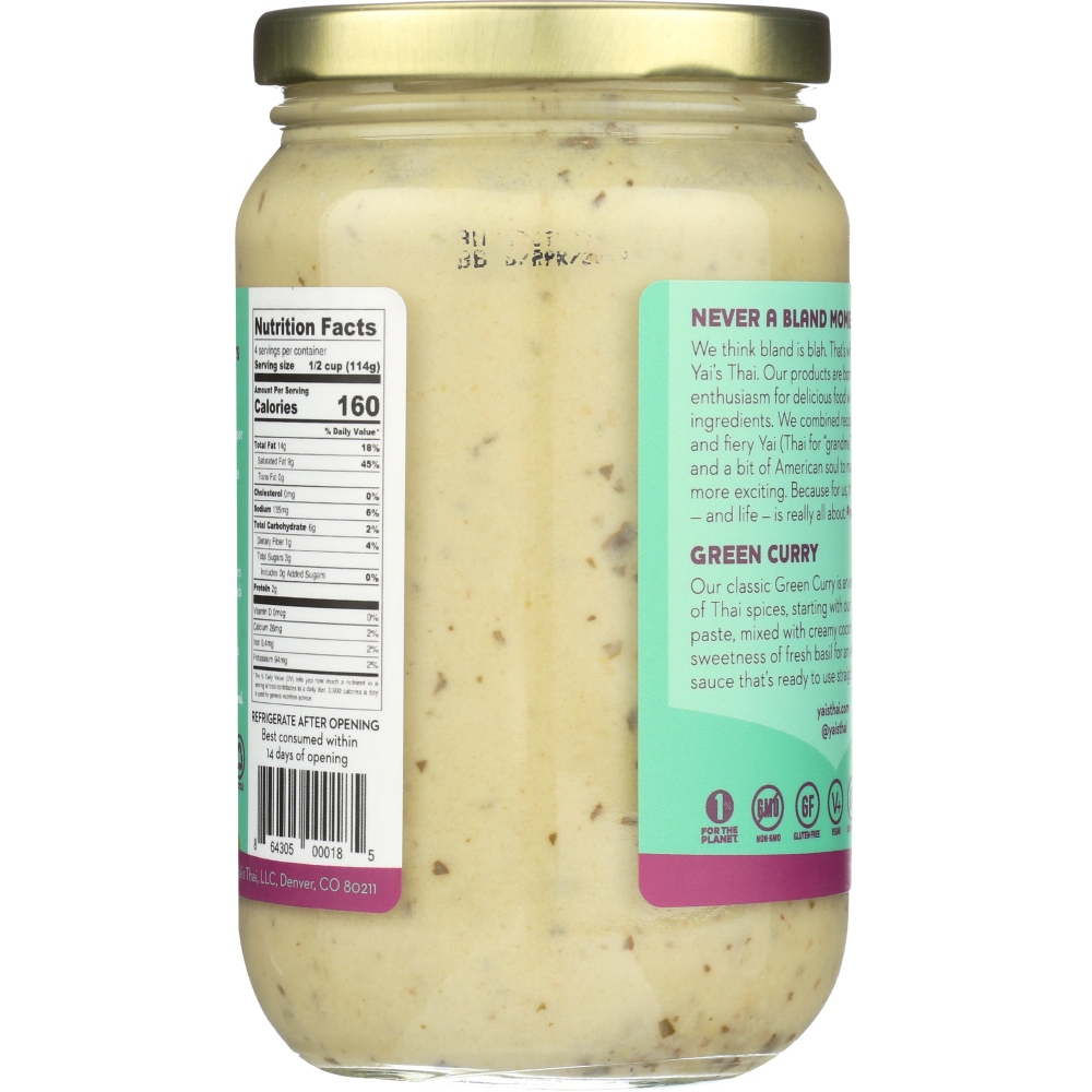 Yai's Thai Thai Coconut Curry - Green - 6개 묶음상품 - 16 oz