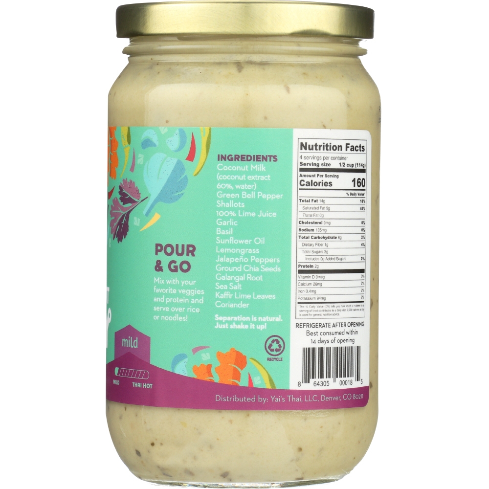 Yai's Thai Thai Coconut Curry - Green - 6개 묶음상품 - 16 oz